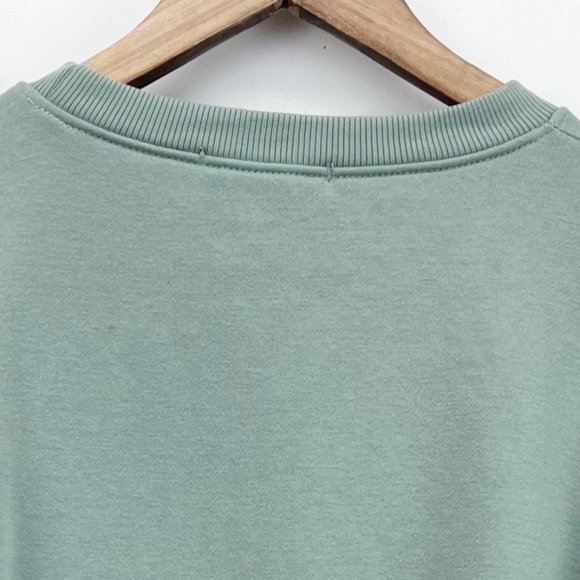 Missguided Colorblock Crewneck Sweatshirt Sweater Green Cream Size US 6 - Picture 5 of 9